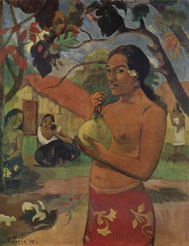 Paul Gauguin Woman Holdinga Fruit Spain oil painting art